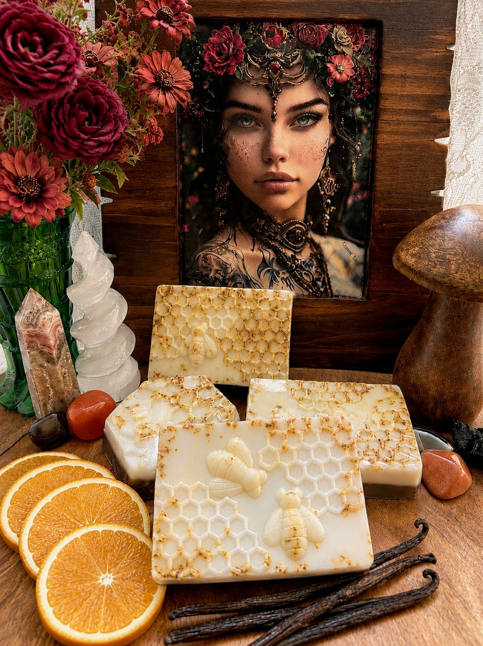 Soap- Hemp Seed & Goat's Milk - Orange Vanilla, Frankincense & Myrrh - Bee's