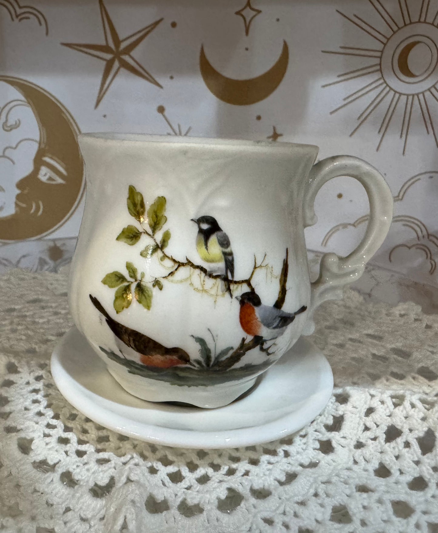 Tea Cup Miniature Birds