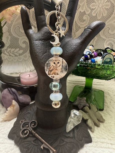 Key Chain - Snow Barn Owl