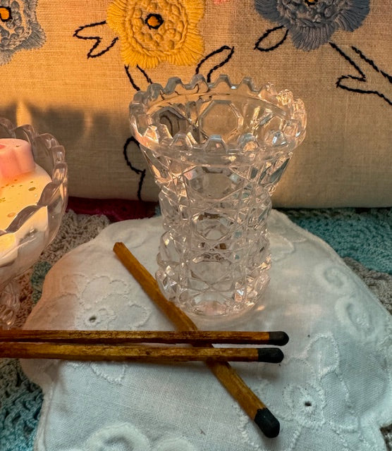 Clear Cane Bud Vase