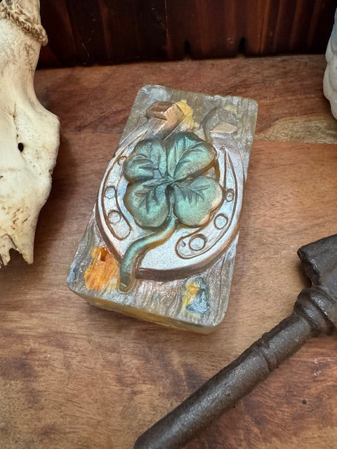 Midnight Ride Clover Confetti- Cocoa Butter & Hemp Seed Base Soap