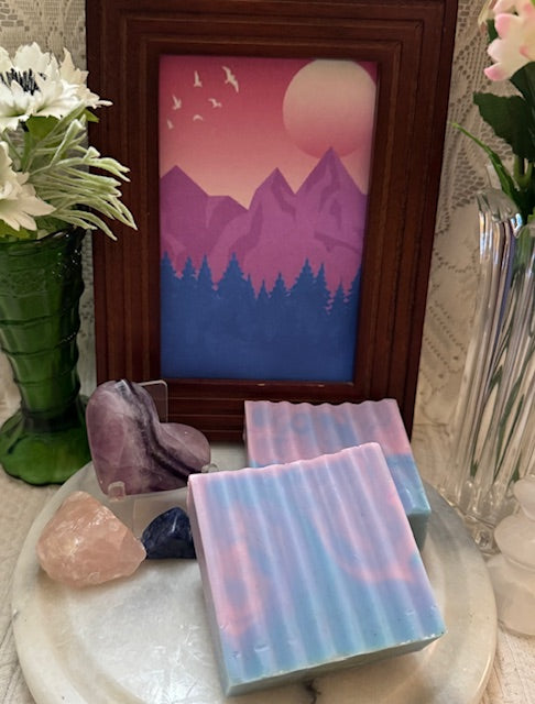 Oatmeal Soap- White Tea & Ginger- Pink & Blue