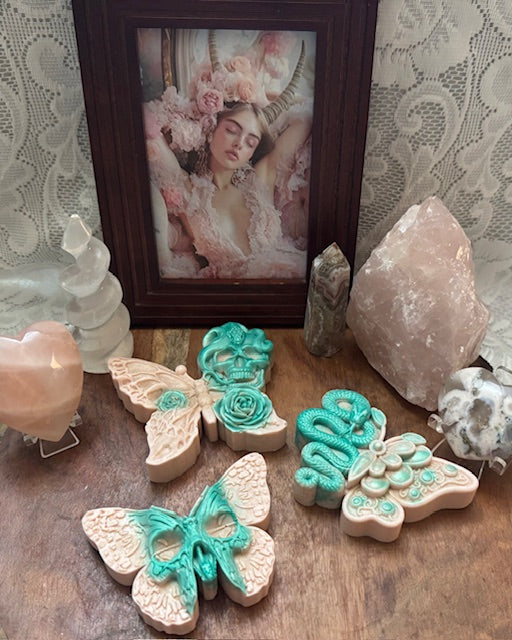 Oatmeal Soap- Strawberry Cream- Butterflies
