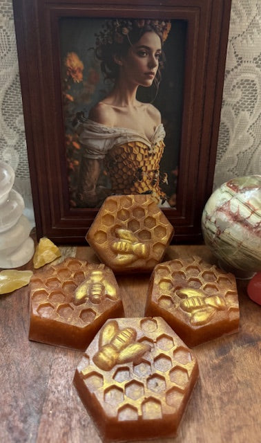 Honey Base Soap- Oatmeal Milk & Honey- Geometric Honeycomb
