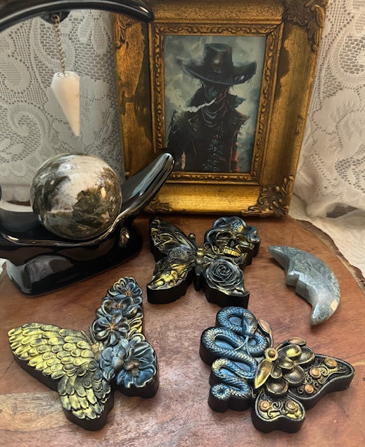 Hempseed & Charcoal Soap-  Midnight Cowboy-Butterflies