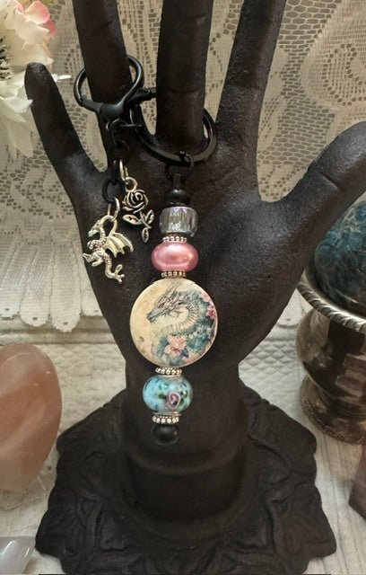 Key Chain - Floral Dragon