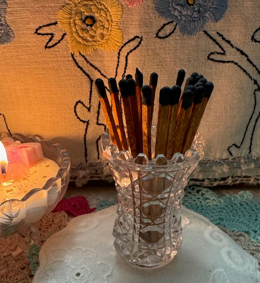 Clear Cane Bud Vase